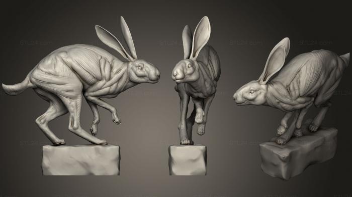 Animal figurines (Rabbit POSE1, STKJ_1382) 3D models for cnc